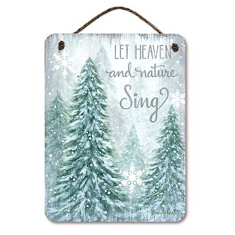 COURTSIDE MARKET Nature Sing Christmas Sign Wall Decor