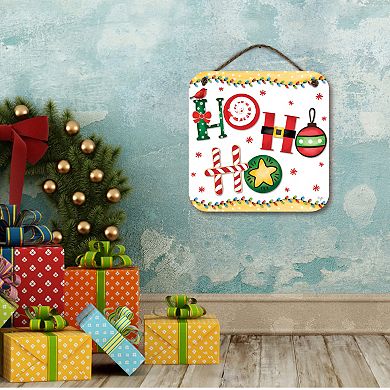 COURTSIDE MARKET Ho Ho Ho Christmas Sign Wall Decor