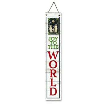 Courtside Market The Nativity "Joy to the World" Hanging Wall Sign