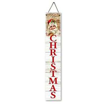 COURTSIDE MARKET Welcome Christmas Hanging Wall Sign