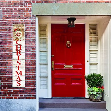 COURTSIDE MARKET Welcome Christmas Hanging Wall Sign
