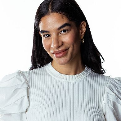 Judy Crowell Sterling Silver Chain Link Hoop Earrings