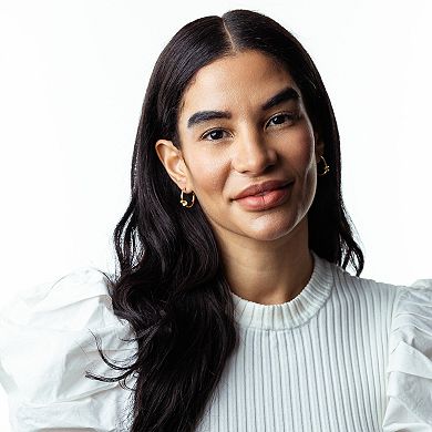 Judy Crowell Sterling Silver High Polish Knotted C-Hoop Earrings