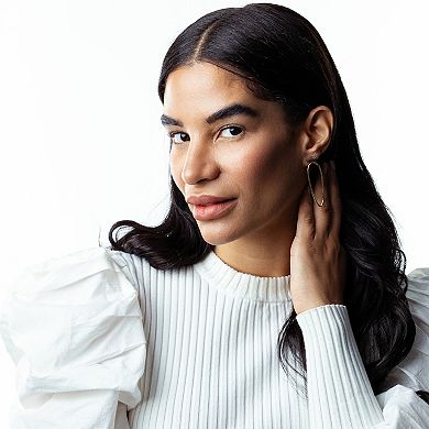 Judy Crowell Sterling Silver Textured Drop Earrings