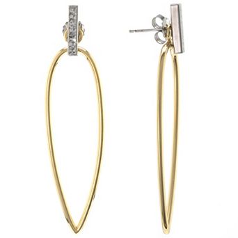 Judy Crowell Sterling Silver Textured Drop Earrings
