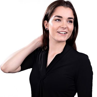 Judy Crowell Sterling Silver Cubic Zirconia & Black Enamel Stud Earrings