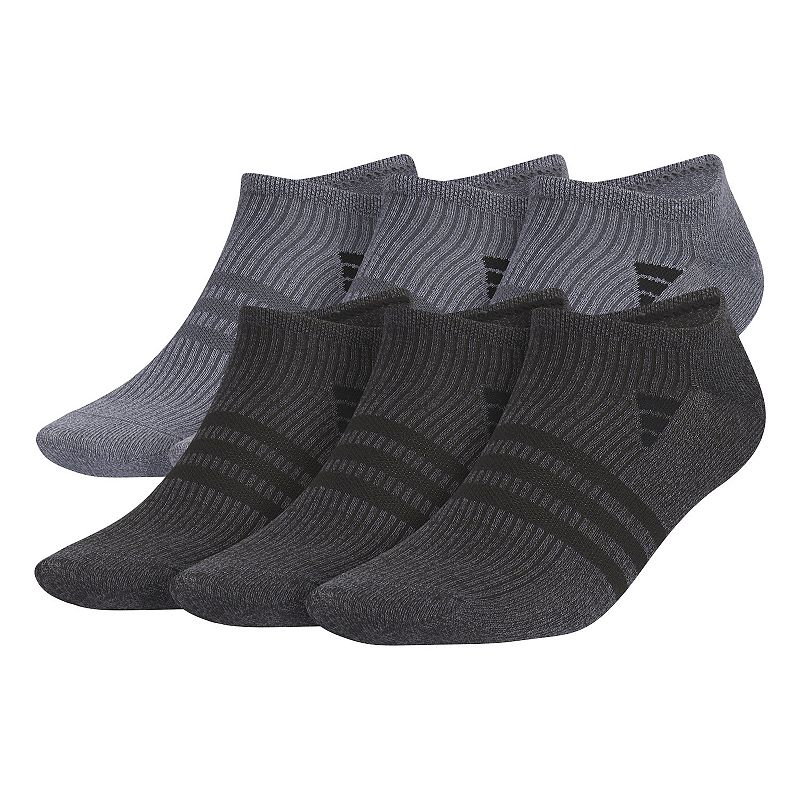 Men's adidas 6-Pack Superlite 3.0 No-Show Socks, Size: 6-12, Onix Gray