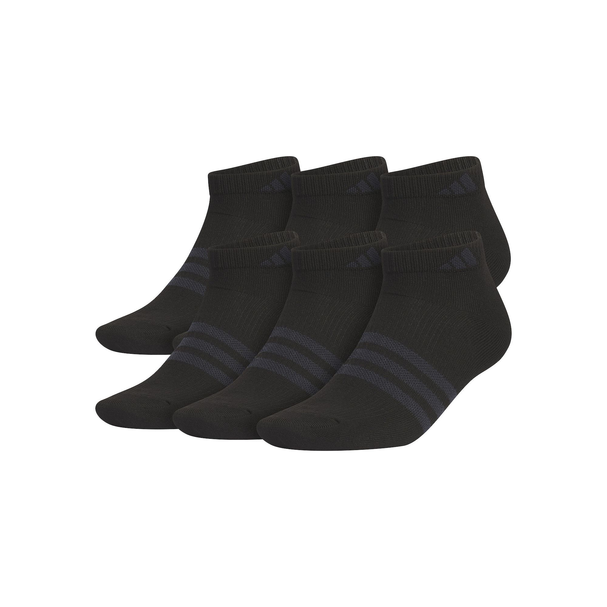 Mens adidas 6-Pack Superlite 3.0 Low-Cut Socks, Size: 8-12, Black Gray