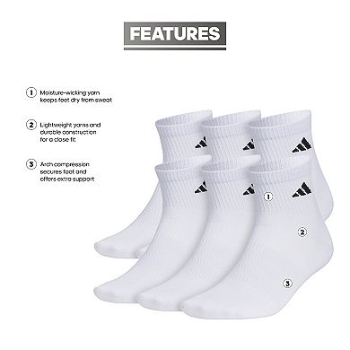 Men's adidas 6-Pack Superlite 3.0 Quarter Socks