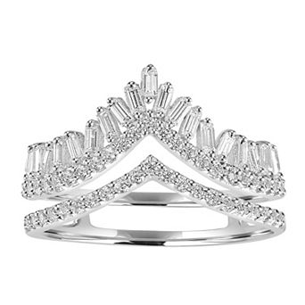 Judy Crowell Sterling Silver CZ Crown Ring