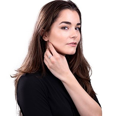 Judy Crowell Sterling Silver Multi Shape CZ Crown Ring