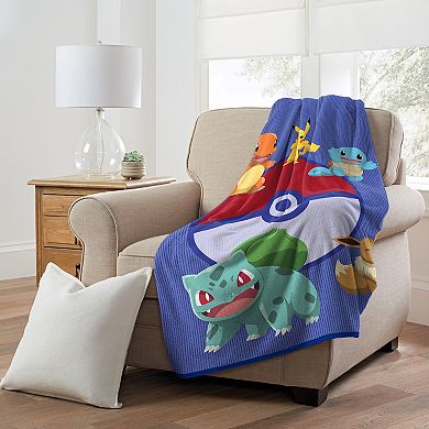 Pokémon Friendly Wave Silk Touch Throw Blanket