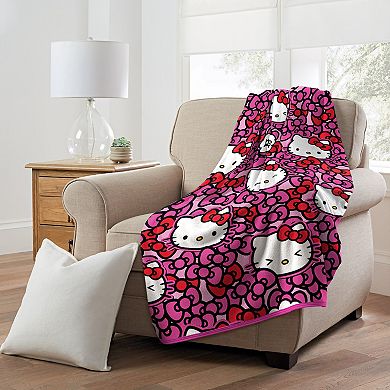 Hello Kitty More Bows Please Silk Touch Throw Blanket