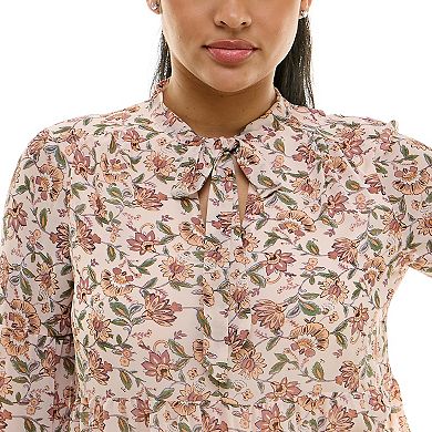 Women's Luxology Tie Neck Tiered Dress