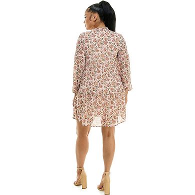 Women's Luxology Tie Neck Tiered Dress