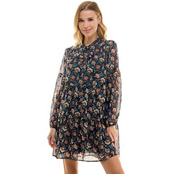 Women's Luxology Tie Neck Tiered Dress