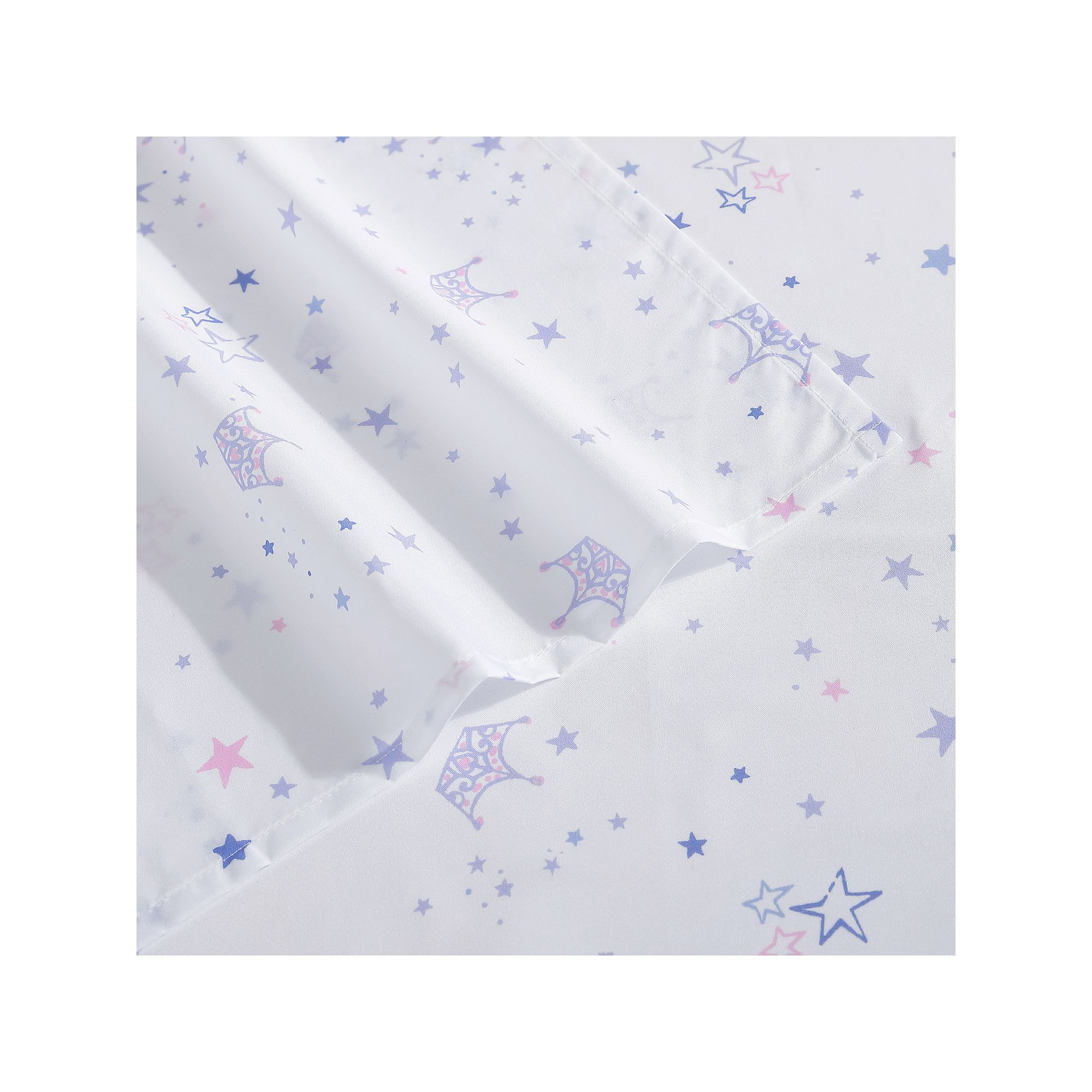 Laura Ashley Kids Microfiber Printed Sheet Set, Purple