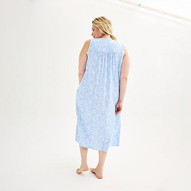 Plus Size Croft & Barrow® Sleeveless Long Nightgown