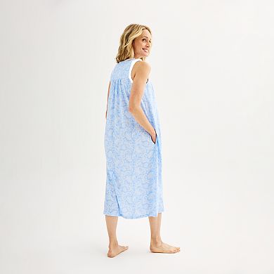 Petite Croft & Barrow® Sleeveless Long Nightgown