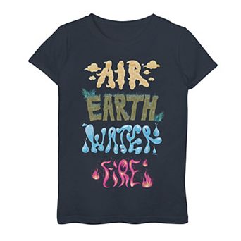 Disney's Elemental Girls 7-16 Air Earth Water Fire Graphic Tee