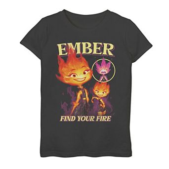 Disney's Elemental Girls 7-16 Ember Find Your Fire Graphic Tee