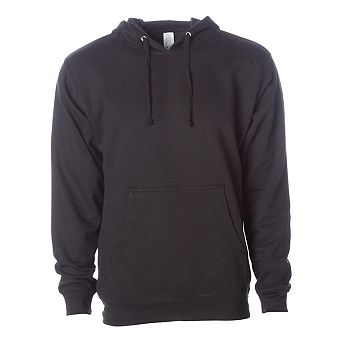 Plain Midweight Hooded Sweatshirt