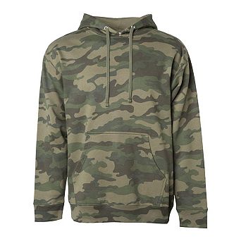 Plain Midweight Hooded Sweatshirt