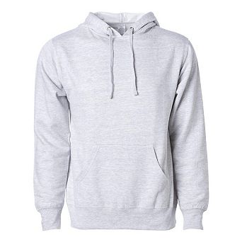 Plain Midweight Hooded Sweatshirt