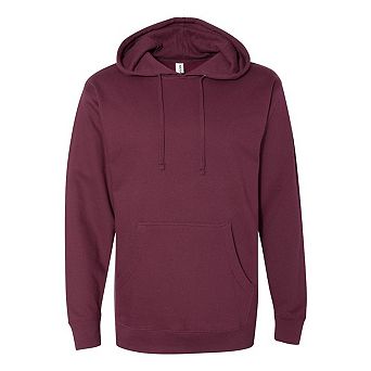 Plain Midweight Hooded Sweatshirt