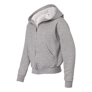 JERZEES NuBlend Youth Full-Zip Hooded Sweatshirt