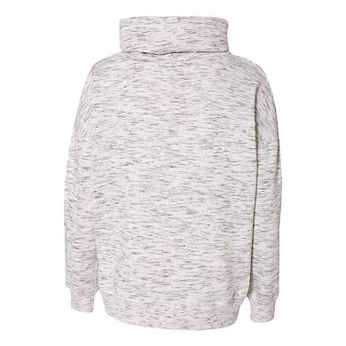 Womens Mlange Fleece Cowl Neck Sweatshirt