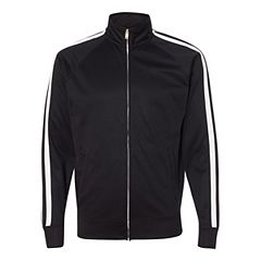 Mens Black Track Jacket Clothing