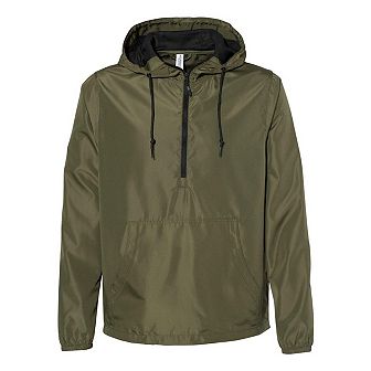 Independent Trading Co. Lightweight Quarter-Zip Windbreaker Pullover Jacket