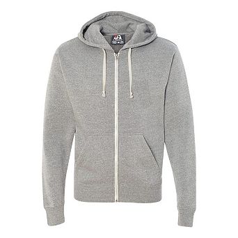 J. America Triblend Full-Zip Hooded Sweatshirt