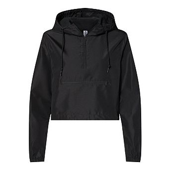 Independent Trading Co. Women´s Lightweight Quarter-zip Pullover Crop Windbreaker