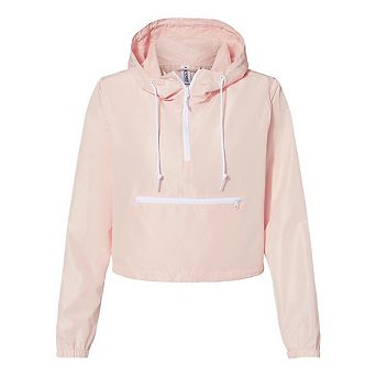 Independent Trading Co. Women´s Lightweight Quarter-zip Pullover Crop Windbreaker
