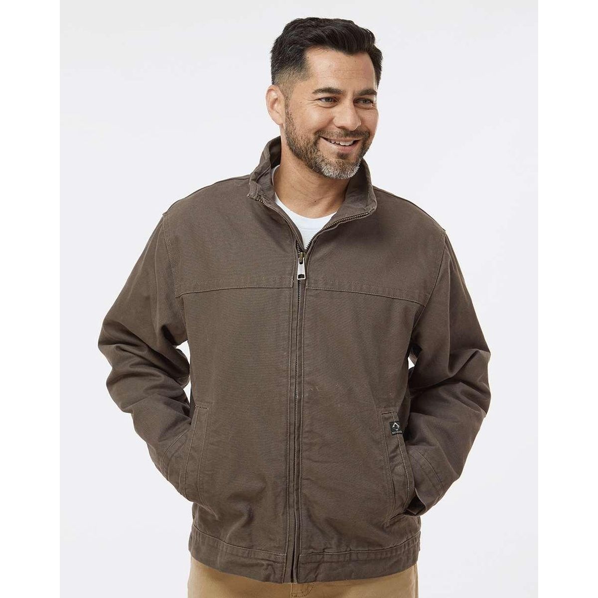 GIACCA DA LAVORO UOMO DRI DUCK MAVERICK BOULDER – Tela Cotone, Fodera Morbida, Colore Cachi (XL) - 4
