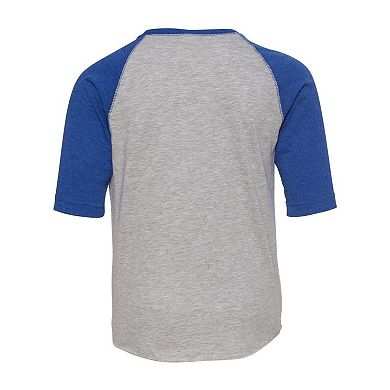 Lat Youth Baseball Fine Jersey Three-quarter Sleeve Tee