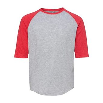 Lat Youth Baseball Fine Jersey Three-quarter Sleeve Tee