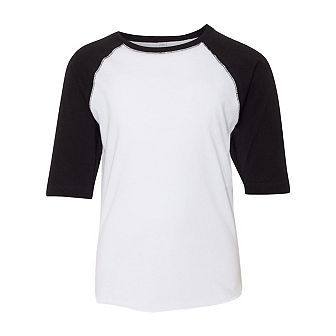 Lat Youth Baseball Fine Jersey Three-quarter Sleeve Tee