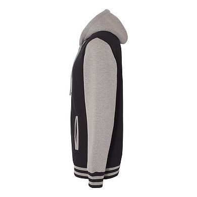Independent Trading Co. Heavyweight Varsity Full-Zip Hooded Sweatshirt