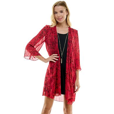 Women's Sara Michelle Jacket Dress with Necklace