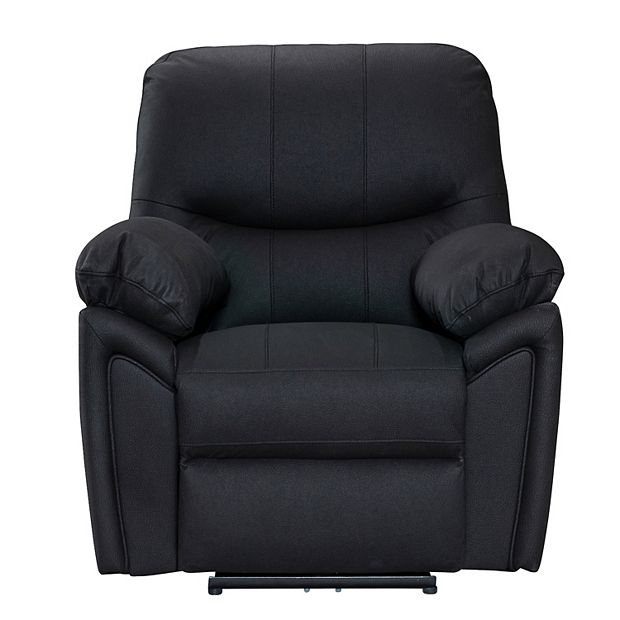 Black single best sale recliner chair