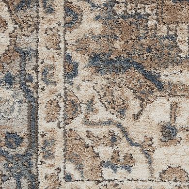 Nourison Concerto Center Medallion Indoor Rug Beige/Grey 6'7" x 9'6"