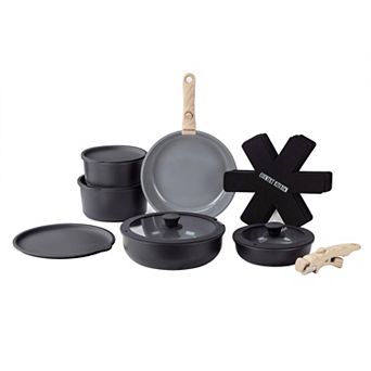 Country Kitchen 16 pc Detachable Handle Cookware Set