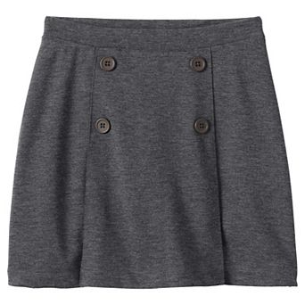 Girls 4-16 Lands' End School Uniform Ponte Button Front Skort