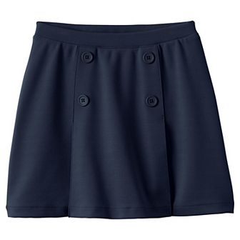 Girls 4-16 Lands' End School Uniform Ponte Button Front Skort