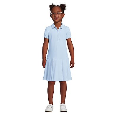 Girls 7-16 Plus Size Lands' End School Uniform Pleated Polo Dress