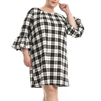 Plus Size Nina Leonard Balloon Sleeve Shift Dress