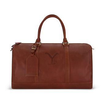 Yellowstone Leather 21-Inch Burnished Gold Duffle Bag